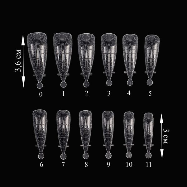 Crooz Верхні форми Nail Forms Snake for design 1 Мигдаль 00000029523 фото