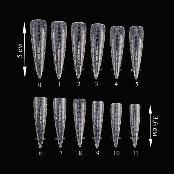 Crooz Верхні форми Nail Forms Snake for design 3 Стилет 00000029525 фото