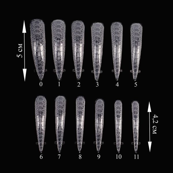 Crooz Верхні форми Nail Forms Snake for design 7 Подовженний мигдаль 00000029531 фото