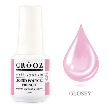 Crooz Рідкий полігель FRENCH Liquid Polygel 5, 15 мл 00000029464 фото