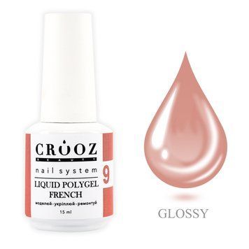 Crooz Рідкий полігель FRENCH Liquid Polygel 9, 15 мл 00000029468 фото