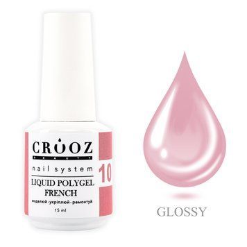 Crooz Рідкий полігель FRENCH Liquid Polygel 10, 15 мл 00000029469 фото