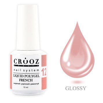 Crooz Рідкий полігель FRENCH Liquid Polygel 12, 15 мл 00000029471 фото