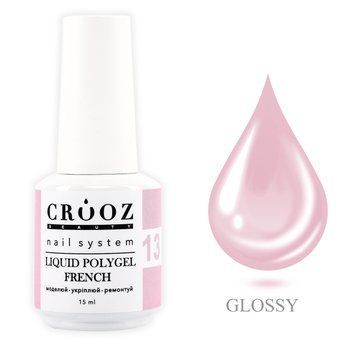 Crooz Рідкий полігель FRENCH Liquid Polygel 13, 15 мл 00000029472 фото
