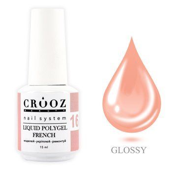 Crooz Рідкий полігель FRENCH Liquid Polygel 16, 15 мл 00000029475 фото