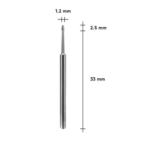Фреза твердосплавна nail cleaner mini EXPERT діаметр 1,2 мм / рабоча частина 2,5 мм 00000036719 фото