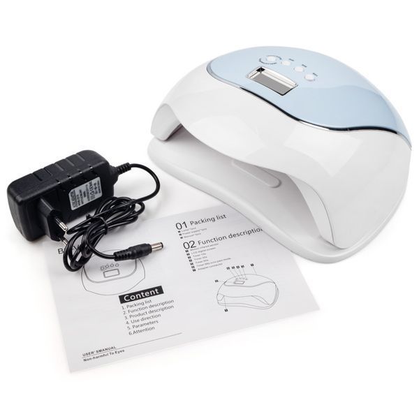 Лампа для манікюру гібридна з ручкою LED + UV SUN BQ-V5 120 W (Macaroon Blue) 00000017668 фото