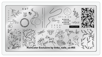 RichcoloR Пластини для стемпінгу Exclusive by tinka_nails_ua №05 00000028778 фото