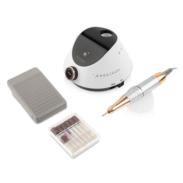 Фрезер для манікюру BUCOS Nail Drill X2 PRO WHITE PEARL (65W/35000 об.)+ український посібник 00000030060 фото